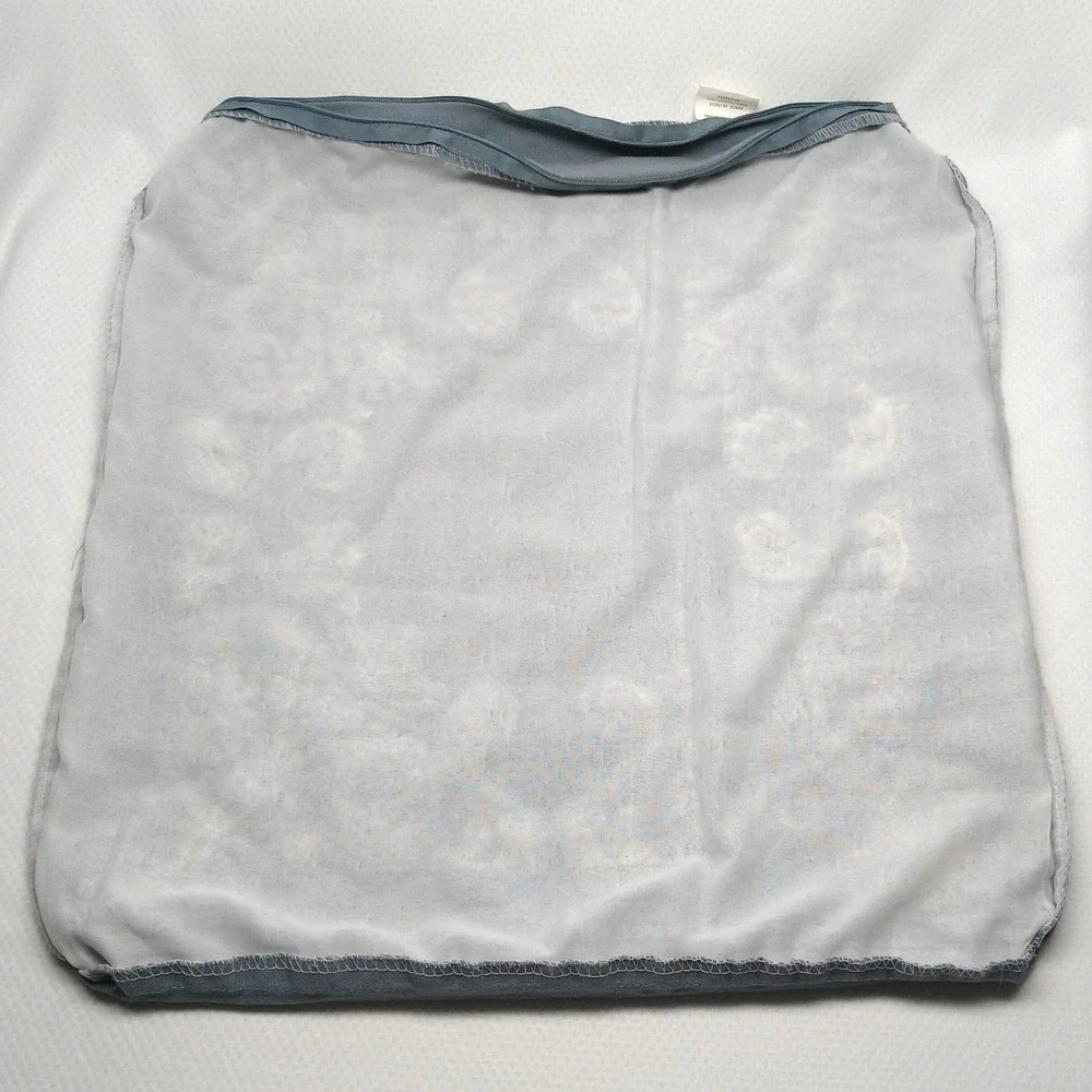 Mud Pie Pillow Cover Embroidered Floral Replacement Decor Case Square 18x18